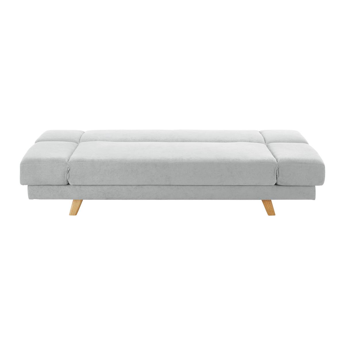 Schlafsofa Funky Hellgrau Webstoff - Hellgrau/Naturfarben, MODERN, Holz/Textil (183/73/79cm) - Bessagi Home