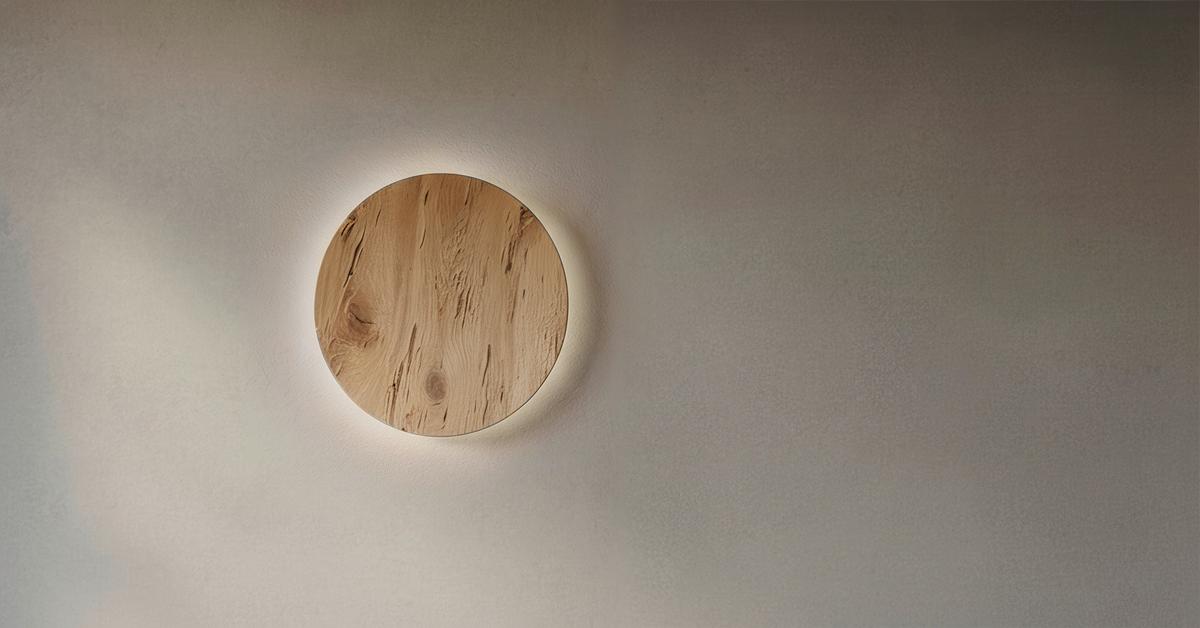 KINKIET LED 661.22 LUNA - dąb dziki, Natur, drewno (40cm) - Ambiente