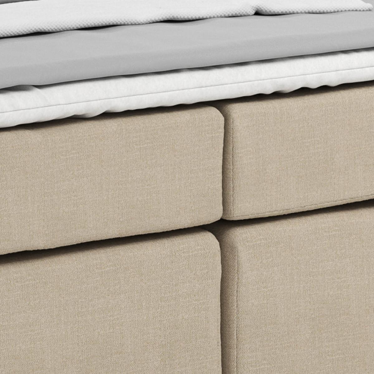Boxspring Krevet Nero - boje kroma/krem, Konvencionalno, tekstil/metal (160/200cm) - Best Price