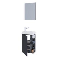 Kopalnica Za Goste Lumia, Antracit - bela/antracit, Moderno, steklo/leseni material (40cm) - MID.YOU