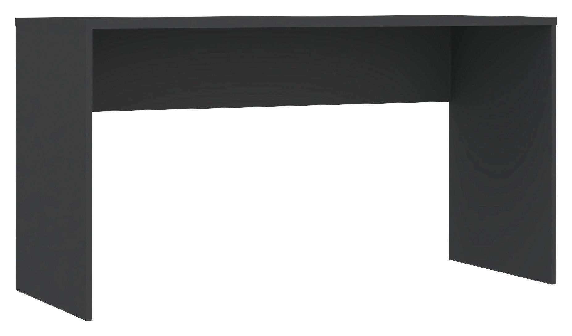 Schreibtisch Unit in Anthrazit - Anthrazit, KONVENTIONELL, Holzwerkstoff (135/73/54,5cm) - Based