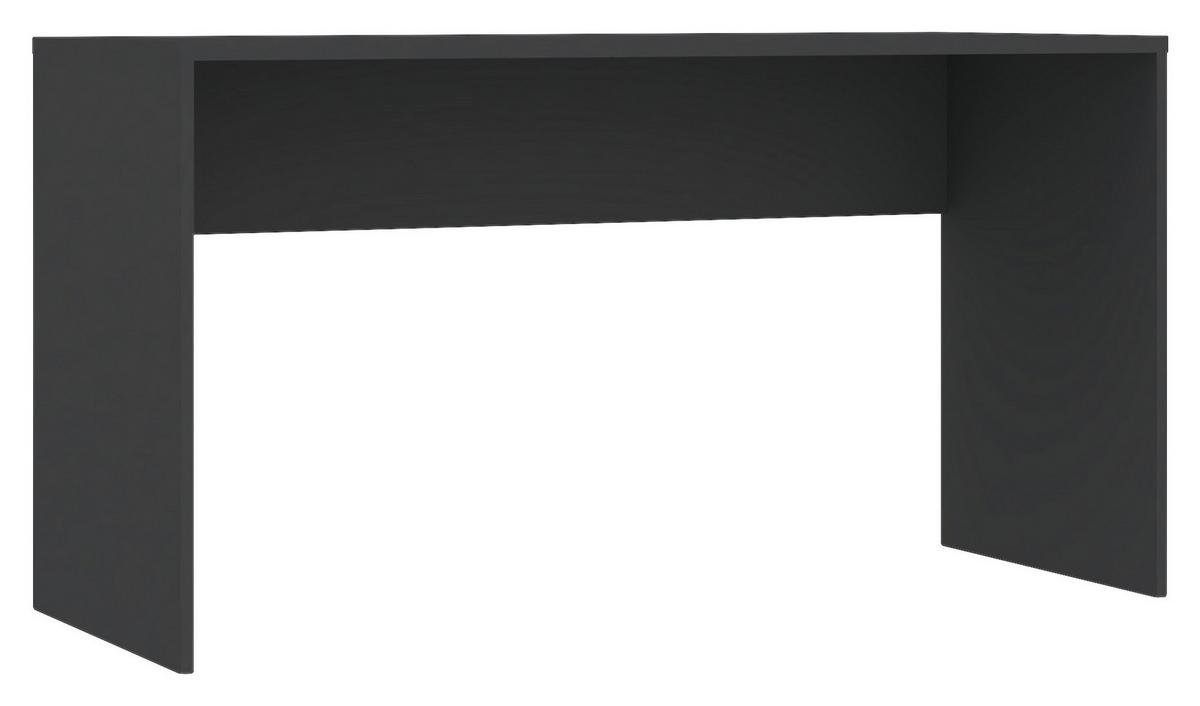 Schreibtisch Unit in Anthrazit - Anthrazit, Konventionell, Holzwerkstoff (135/73/54,5cm) - Based