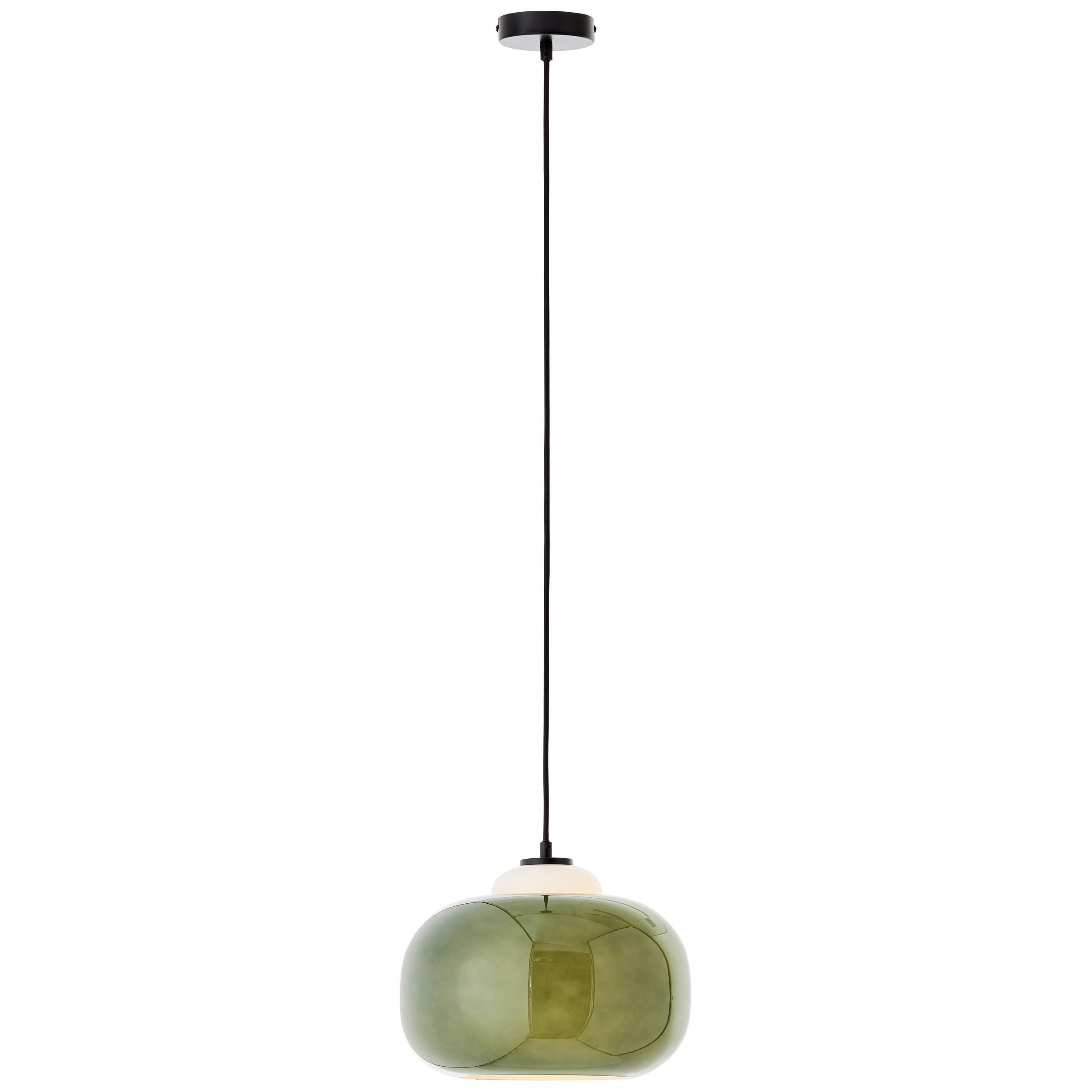 Pendelleuchte Blop Grün max. 60 Watt - Grün, Design, Glas/Metall (30/30/128,5cm) - Brilliant