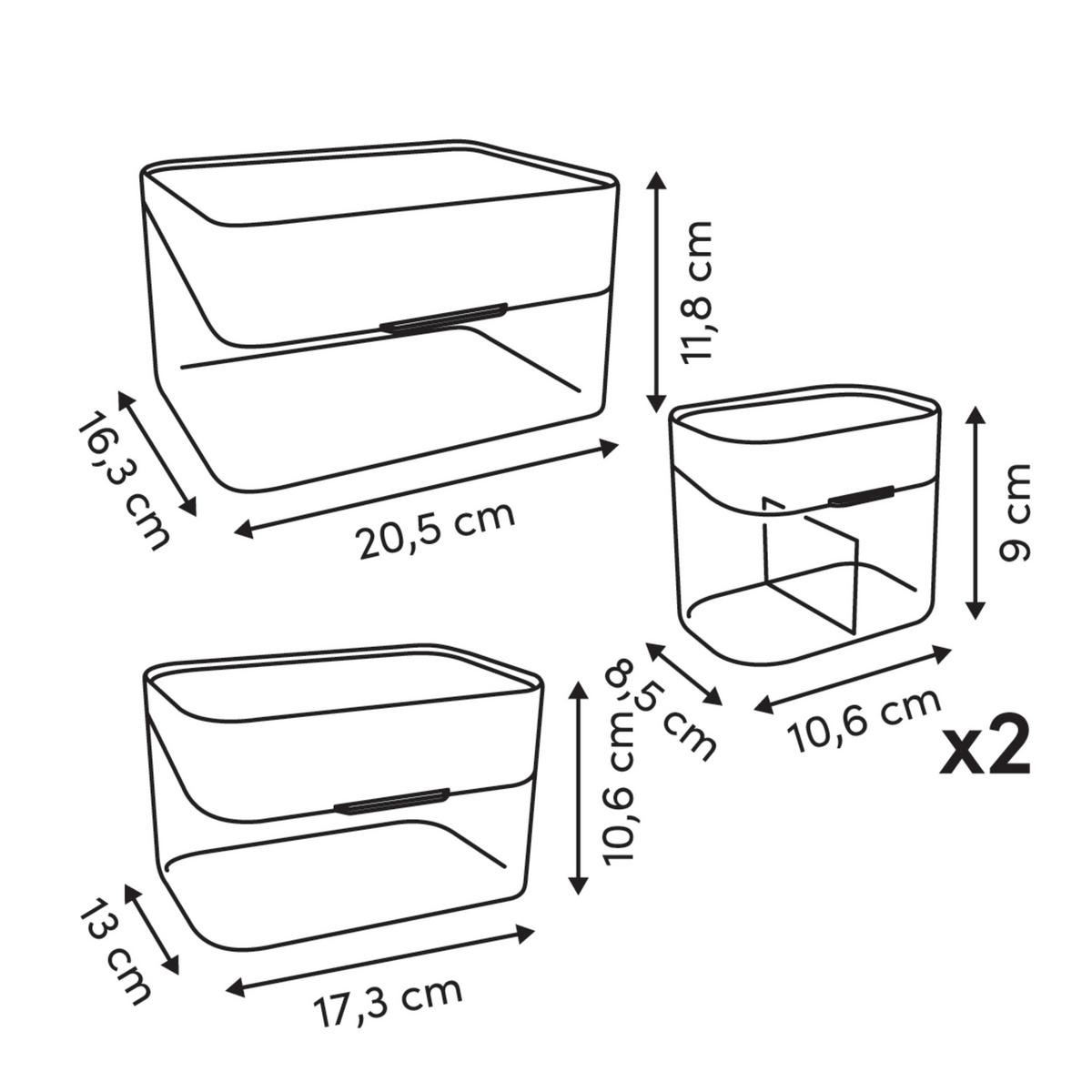 Organizator Za Kozmetiku Set 4/1 Ceint - Osnovno (10,6/8,5/9cm)
