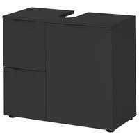 SZAFKA POD UMYWALKĘ PORTO - czarny, Konventionell, materiał drewnopochodny/tworzywo sztuczne (70/60/35cm) - Xora