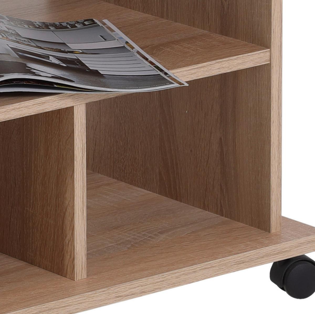 Couchtisch ausziehbar Babsi Eiche Dekor - Sonoma Eiche, MODERN, Holzwerkstoff/Kunststoff (107-157/67/53-63cm) - MID.YOU