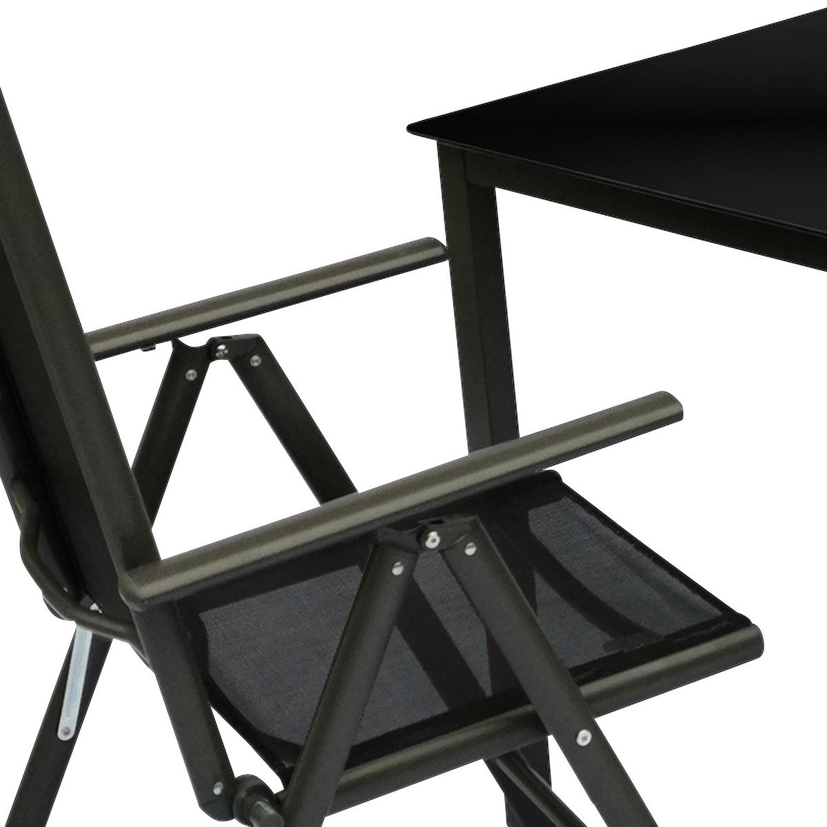 Vrtni Set Kalia, Črna, 3-Delno - črna/antracit, Basics, kovina/steklo - Gardenson