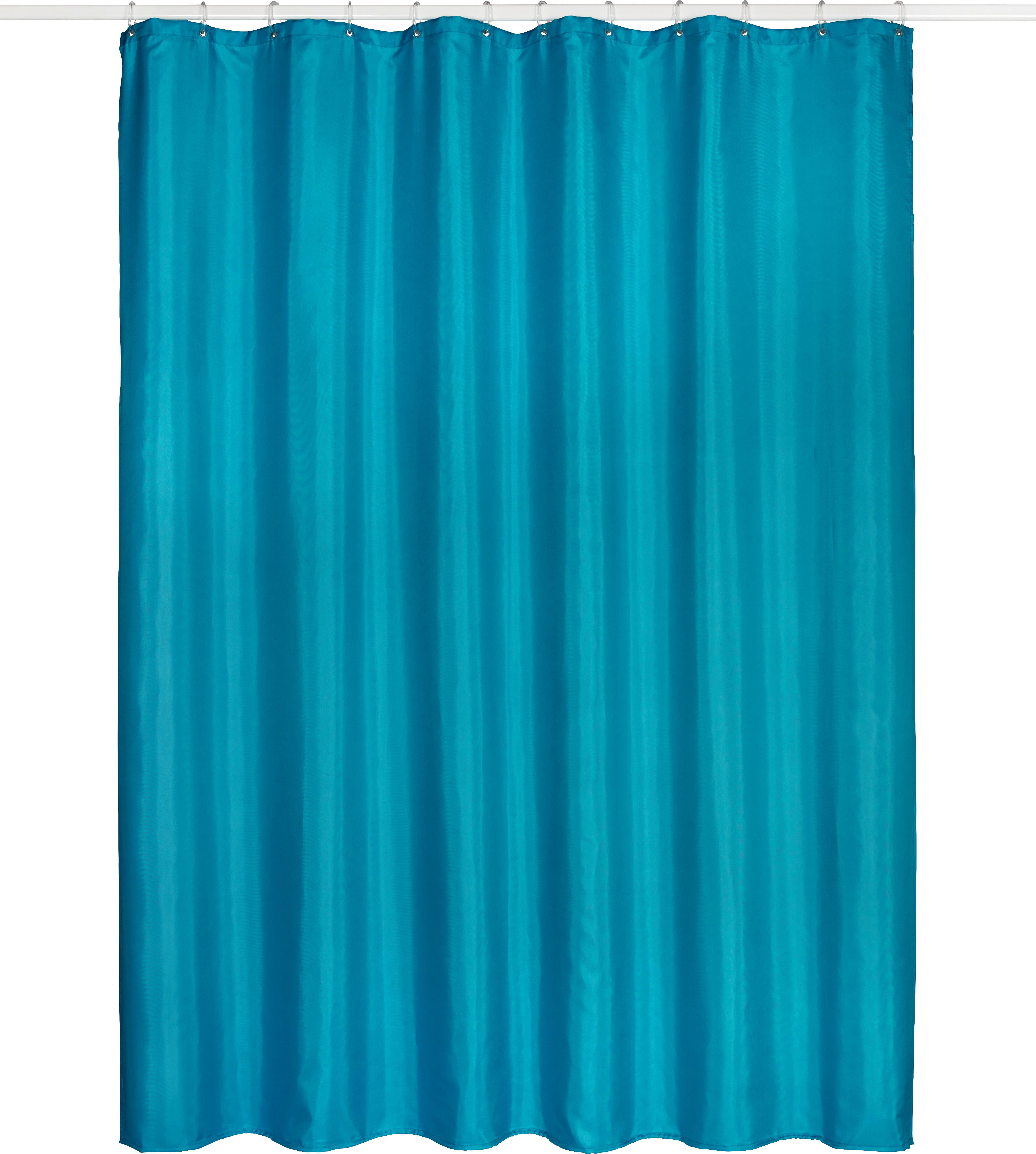 KOPALNIŠKA ZAVESA UNI - barve petroleja, tekstil (180/200cm) - Modern Living
