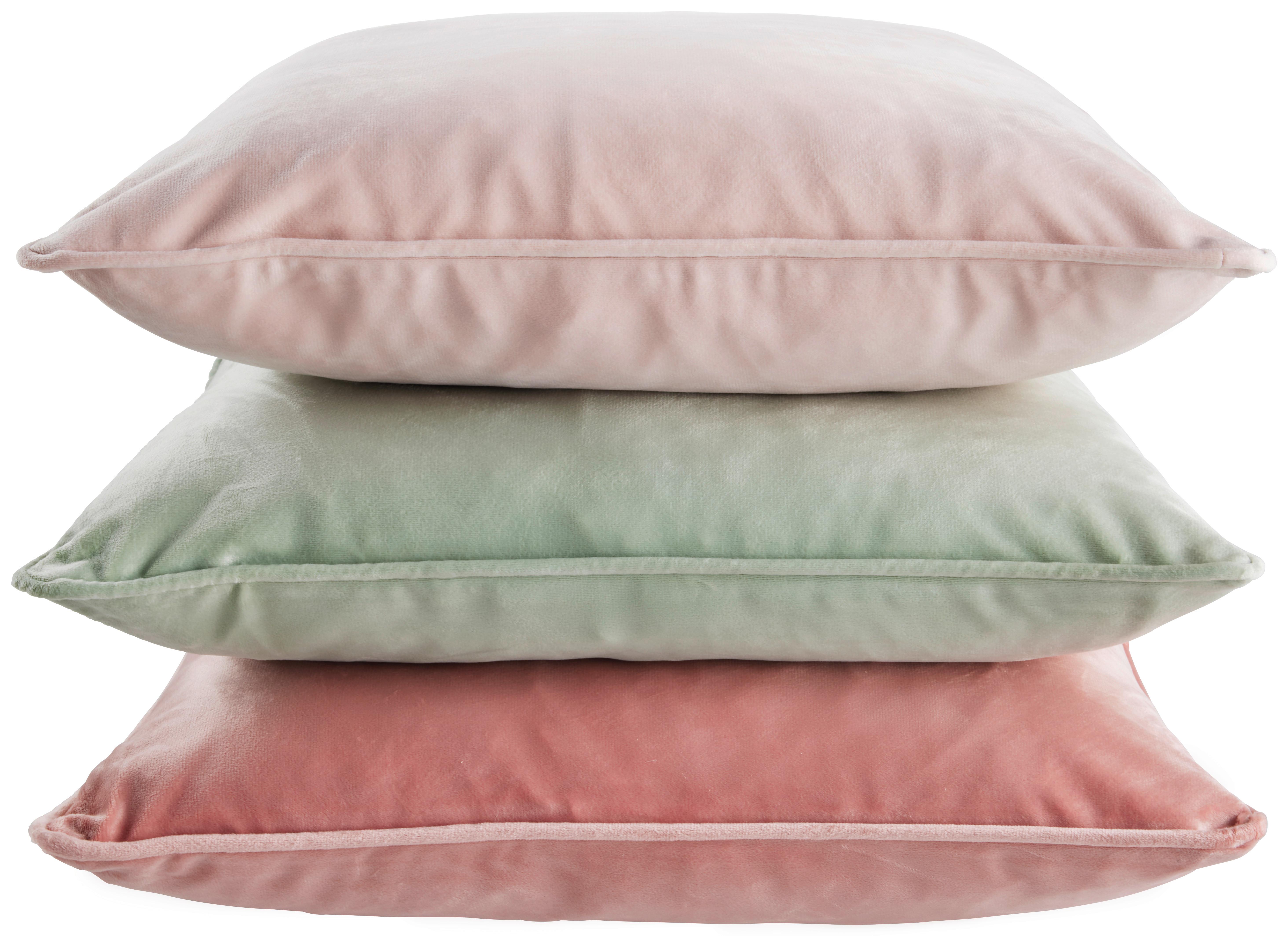 Zierkissen Viola in Rosa ca. 45x45cm - Rosa, ROMANTIK / LANDHAUS, Textil (45/45cm) - Modern Living