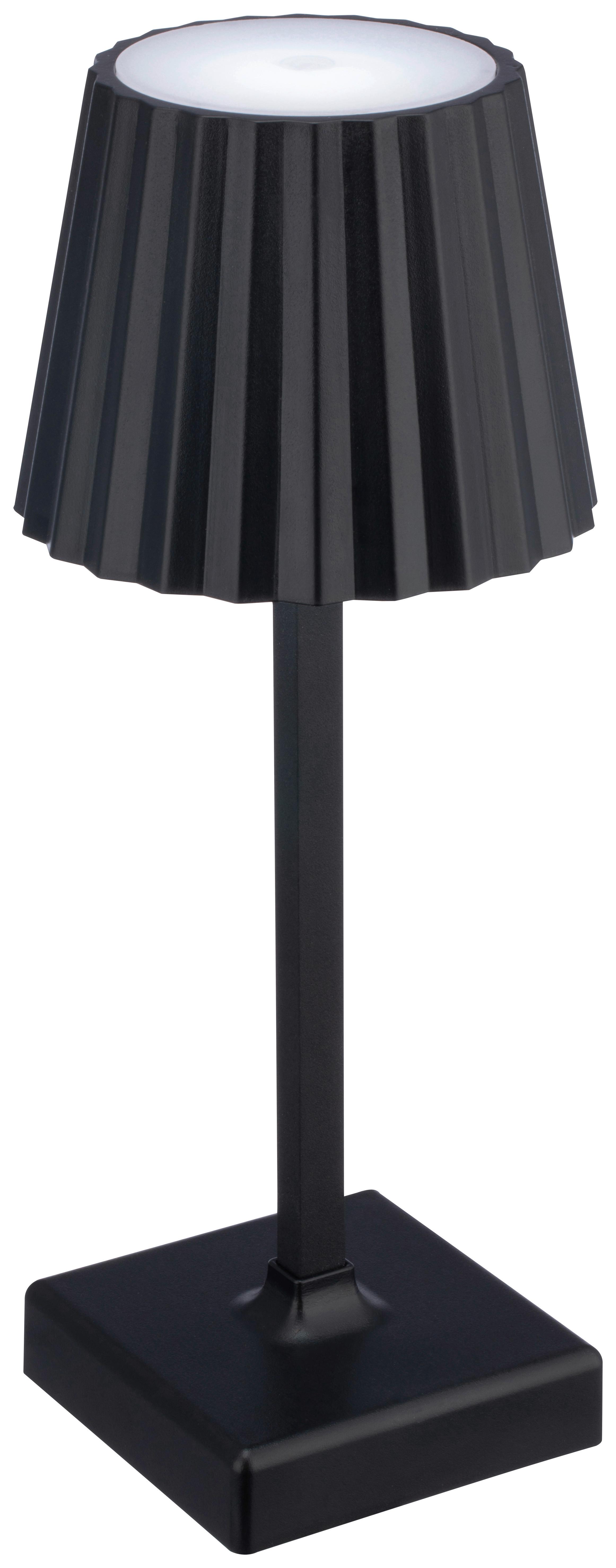 Veioză Gopi - negru, Modern, plastic/metal (10,5/10,5/26cm) - Mömax