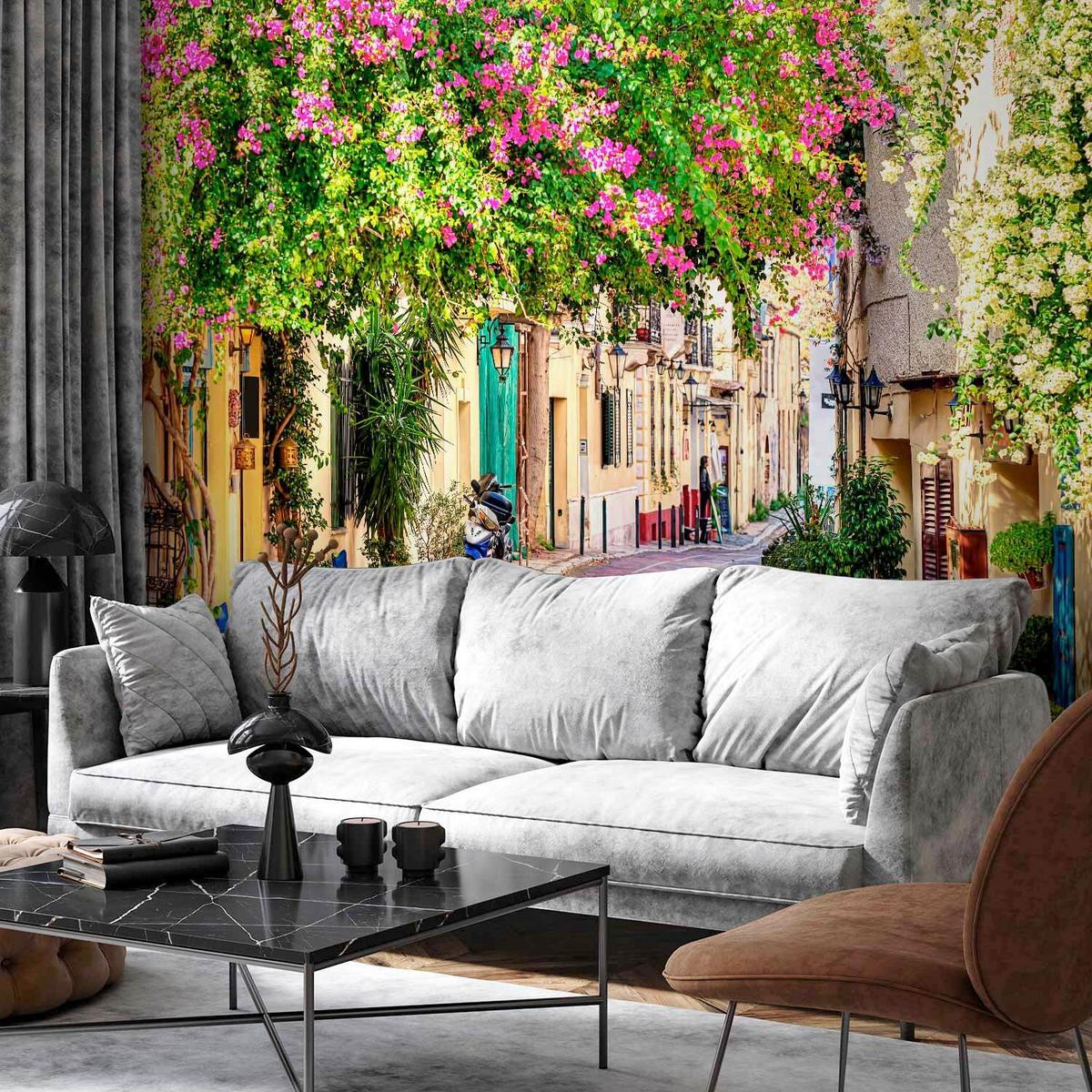 Fototapeta Tuscan Nooks And Crannies, 300x210cm - bela/večbarvno, Trendi, tekstil (300/210cm) - artgeist