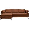 Kutna Garnitura Rosalie - konjak/crna, Konvencionalno, tekstil/metal (184/265cm) - Modern Living