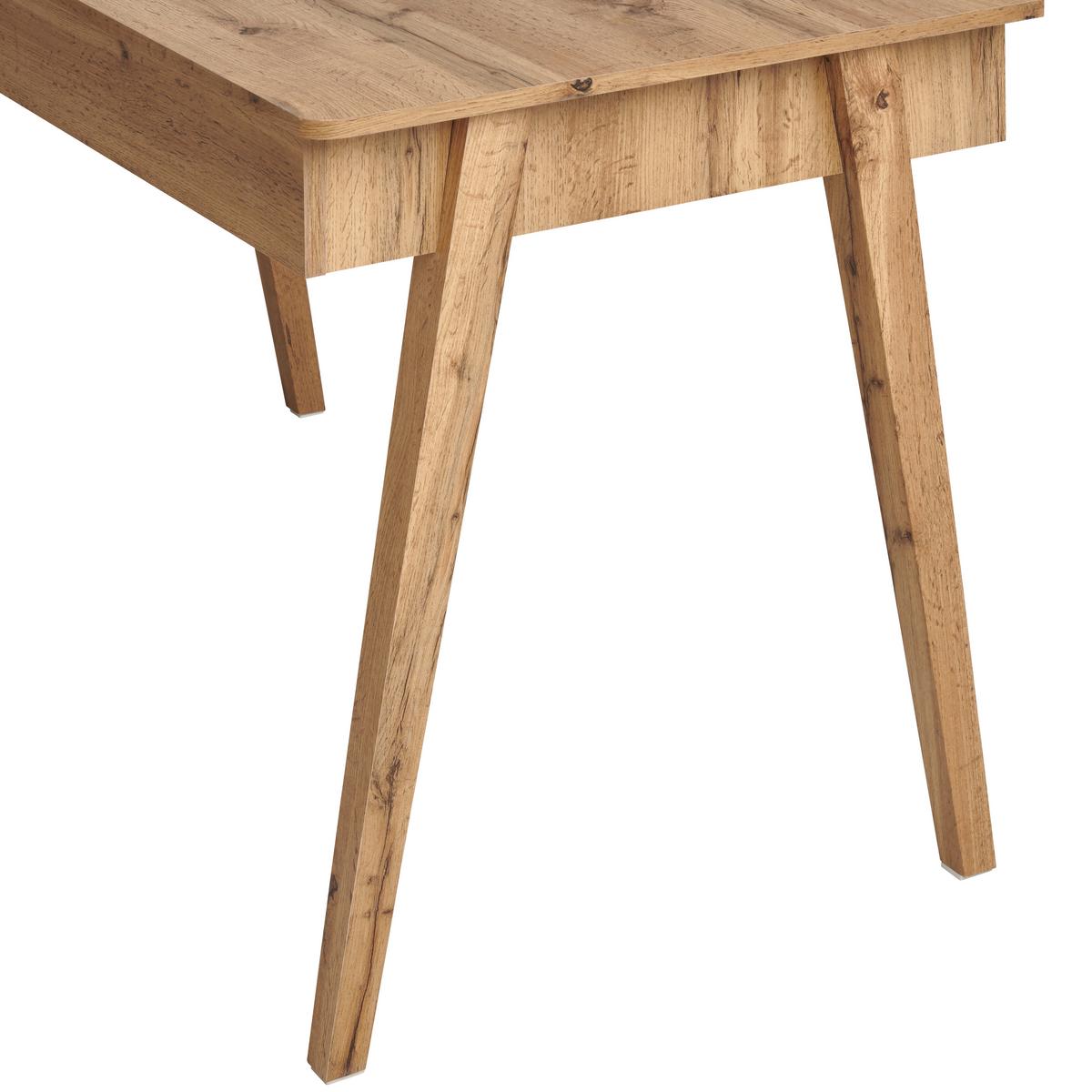 BIURKO 2DRAWER - dąb wotan, Modern, materiał drewnopochodny (120/60/76cm) - MID.YOU