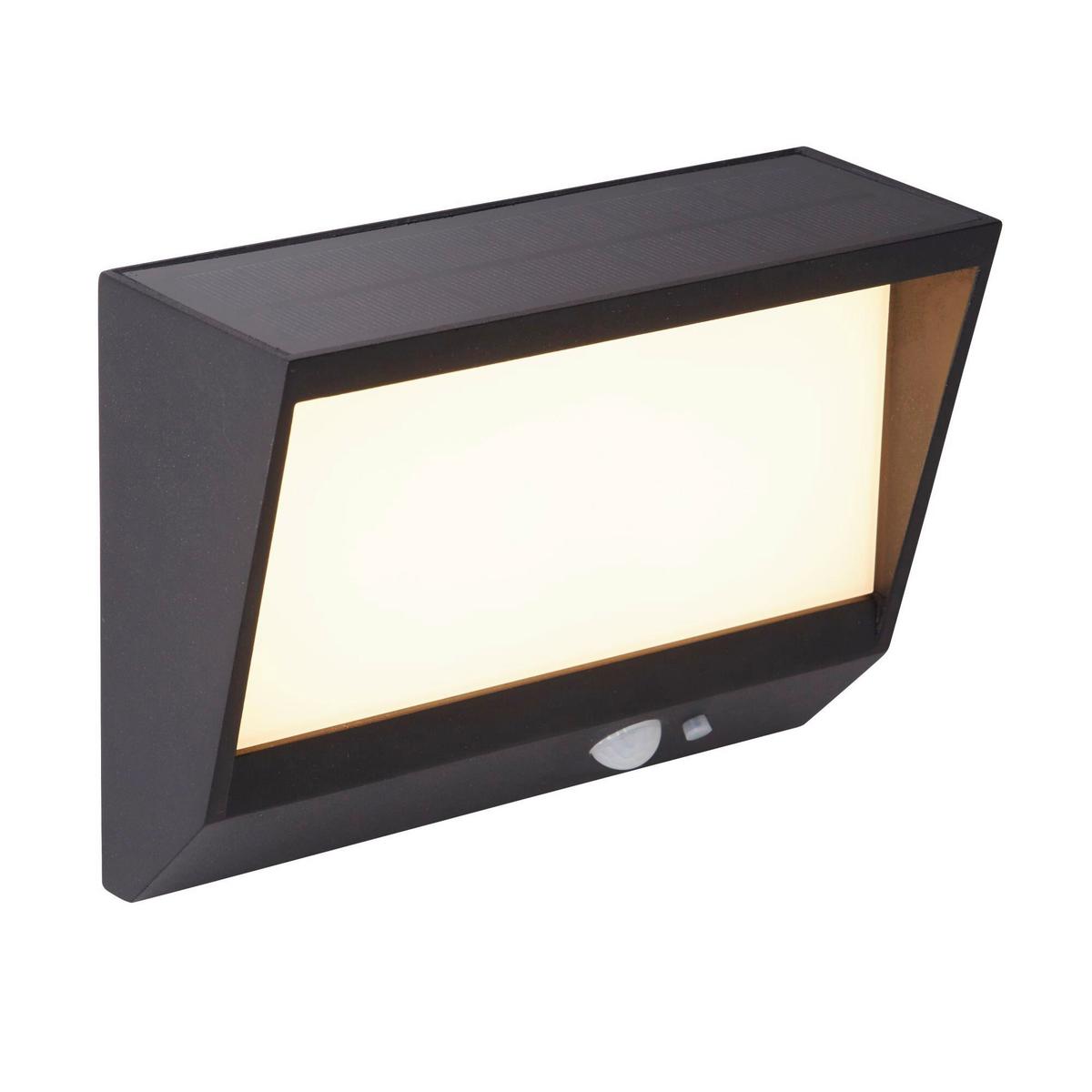 Szolárlámpa 67418bk Solar Wandleuchte - fekete/fehér, Design, fém (18,8/14/14cm)