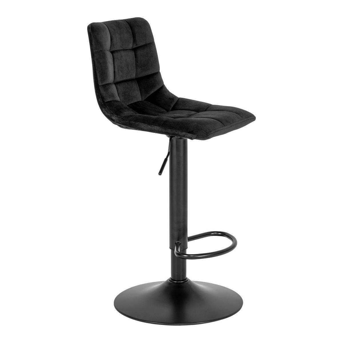 Barhocker-Set Middelfart 2er-Set Schwarz - Schwarz, MODERN, Textil/Metall (43/88-108/45cm) - MID.YOU
