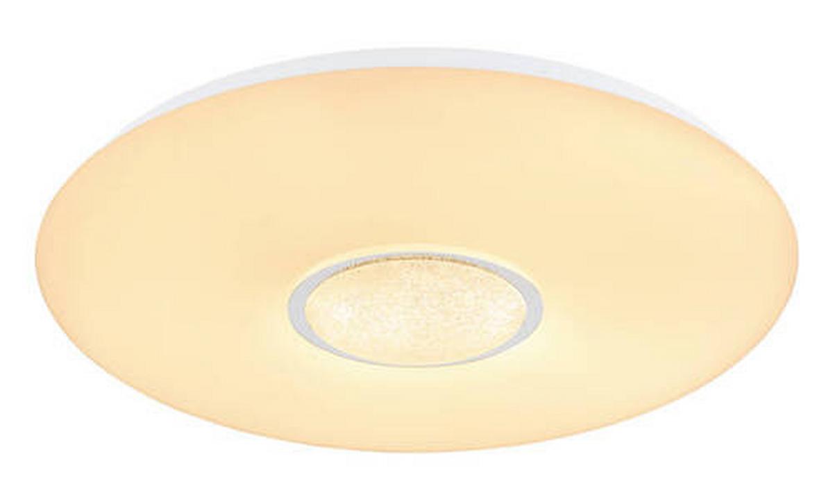 LED-Deckenleuchte Sully in Weiß/Opal max. 40 Watt - Klar/Opal, Design, Glas/Kunststoff (48,5/7,2cm) - Globo