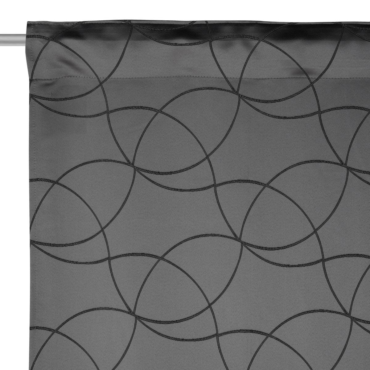 ZASŁONA GOTOWA MICHELE - czarny, Konventionell, tkanina (140/245cm) - Dieter Knoll