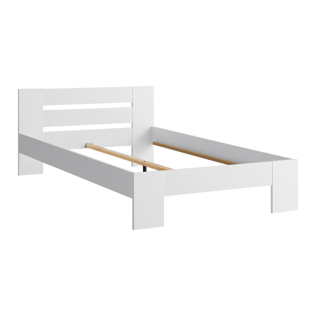 Bett Madrid Weiß ca. 120x200cm - Weiß, MODERN, Holz (120/200cm) - Mömax
