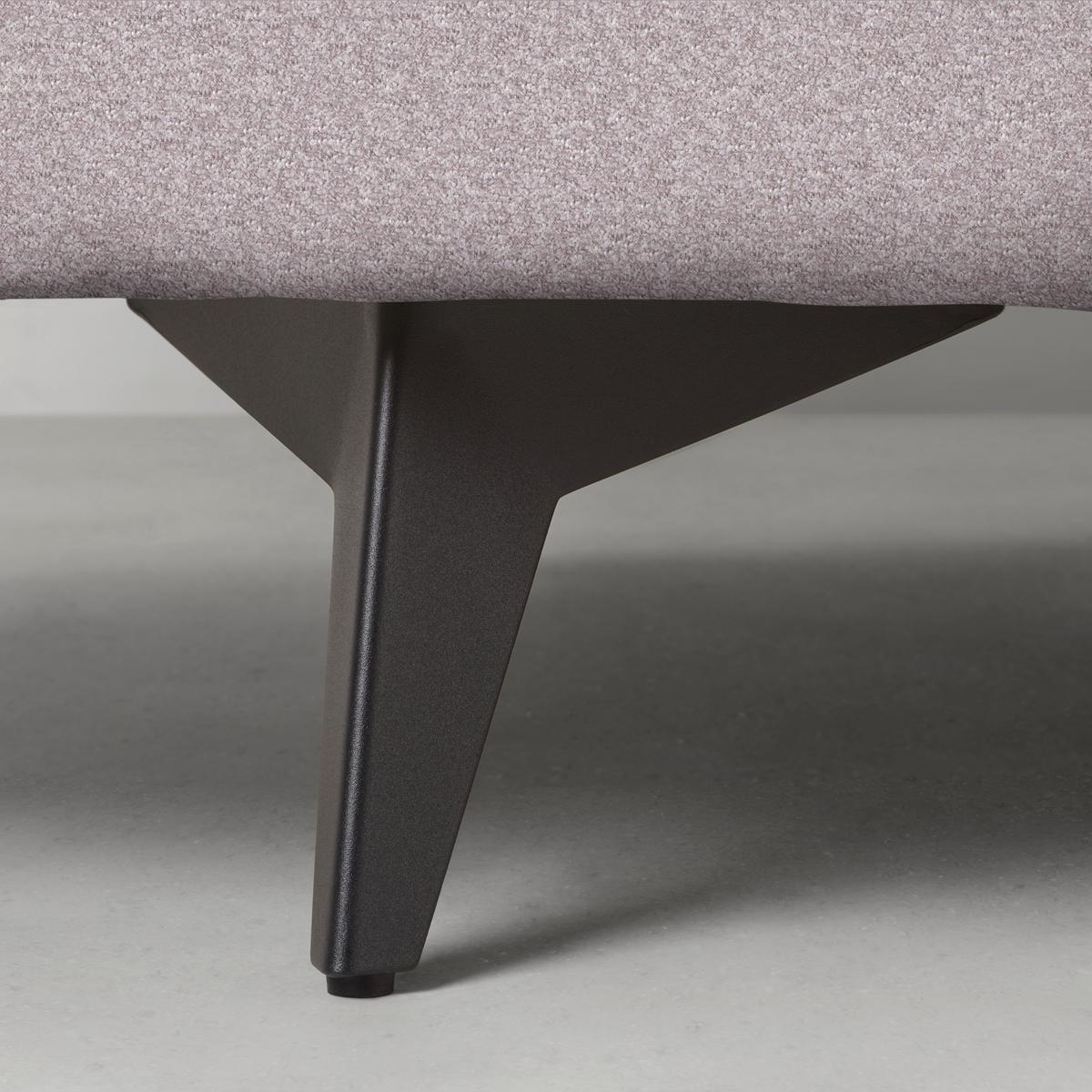 Ecksofa Axel Flieder - Flieder/Schwarz, MODERN, Textil/Metall (291/87/250cm) - Mömax