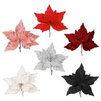 Okrasna Roža Zvezda - roza/rdeča, kovina/umetna masa (28/14cm)