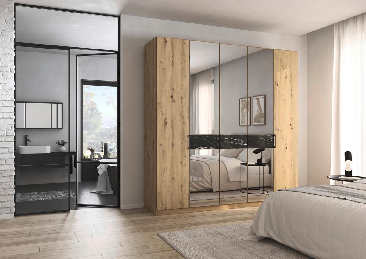 DULAP USI ROTATIVE VERSITY-D - argintiu/stejar Artisan, Trend, material pe bază de lemn (226/229/54cm) - James Wood