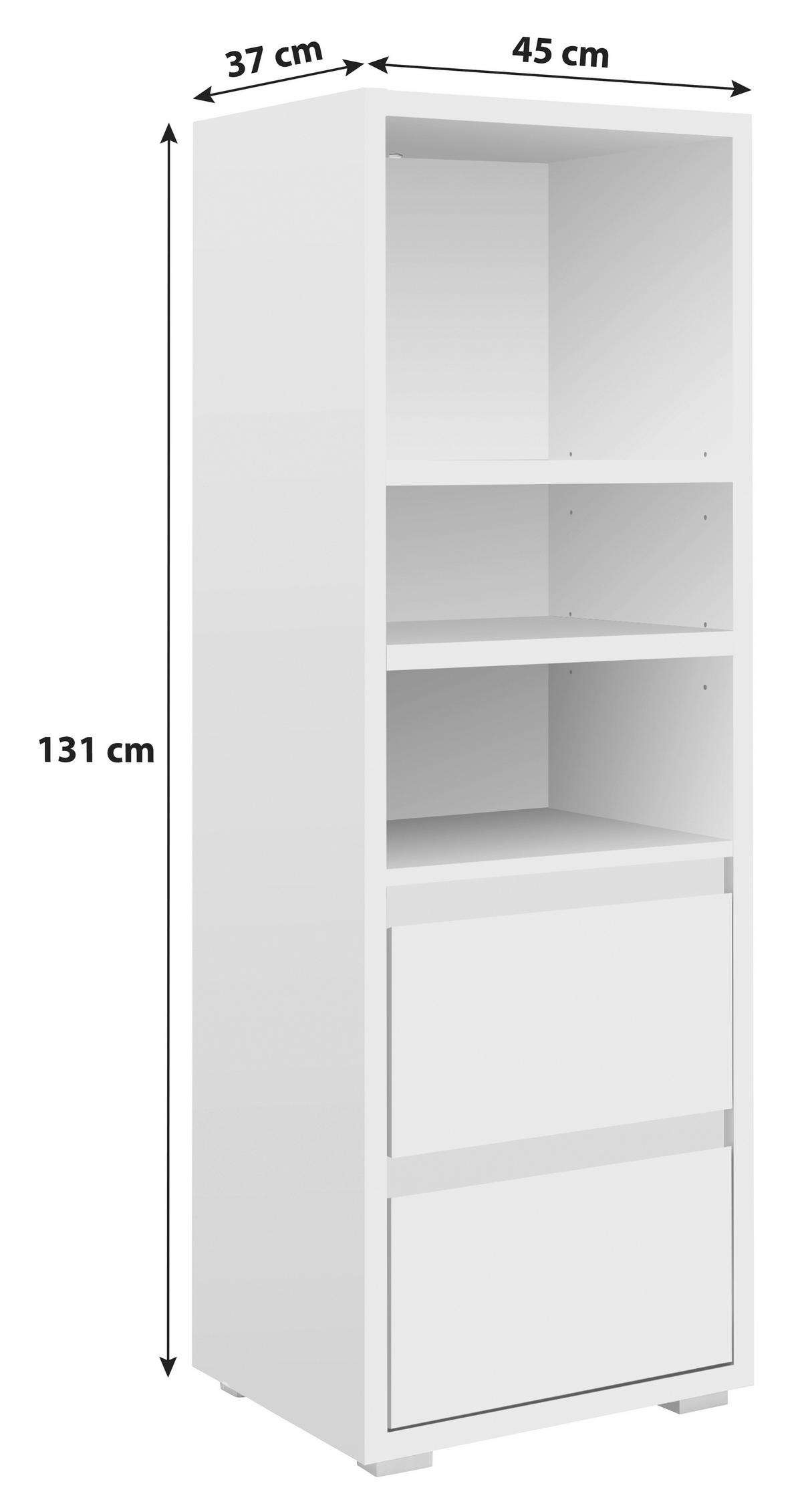 Arhivska Omara Image 22, Bela - srebrne barve/bela, Konvencionalno, leseni material (45/131/37cm) - MID.YOU