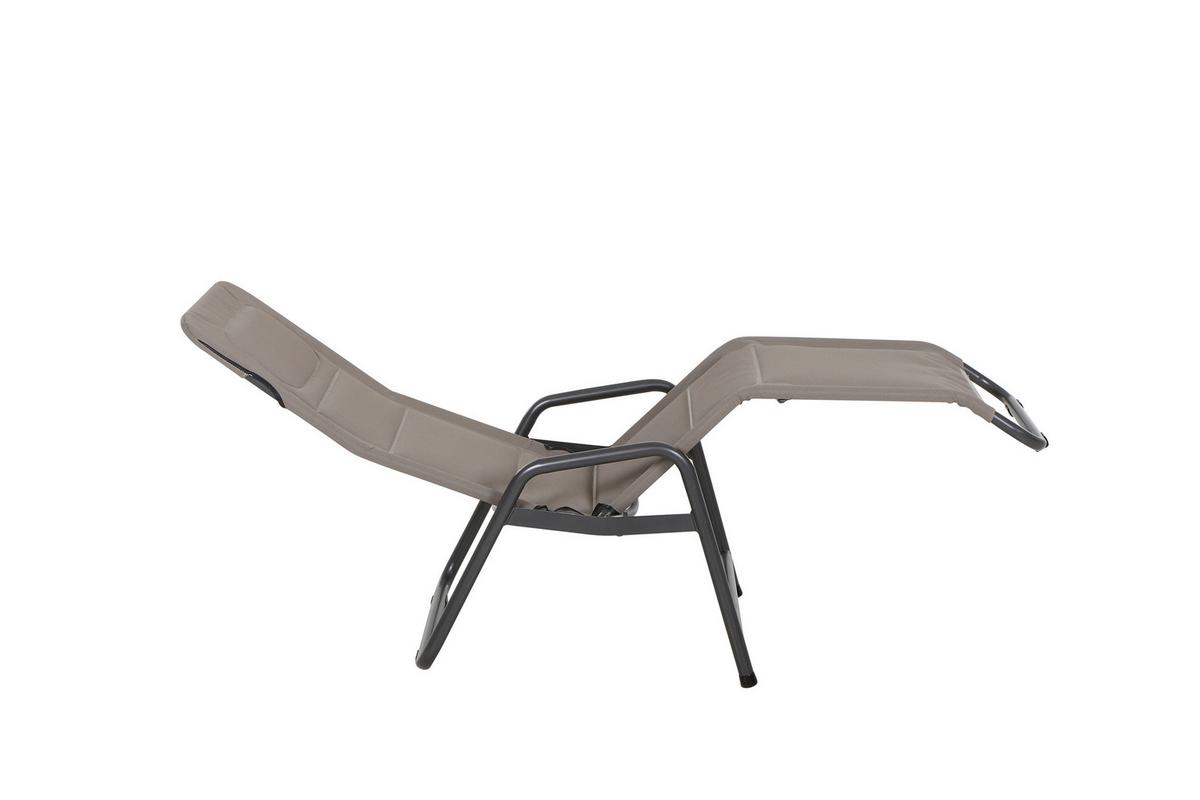 KIPPLIEGE J40975 - Taupe, KONVENTIONELL, Kunststoff/Metall (71/112/150cm) - Siena Garden