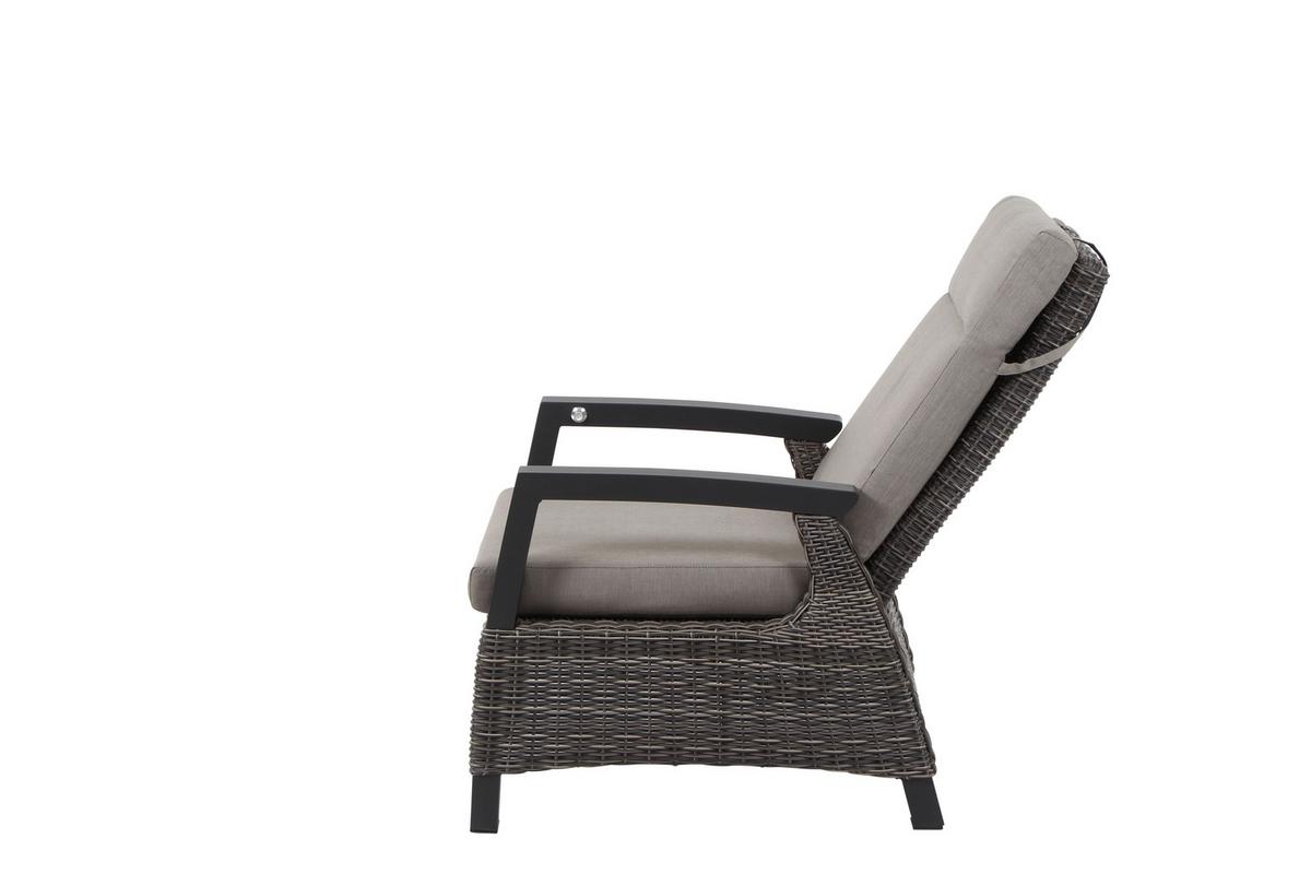Loungegarnitur Corido Grau - Grau, Basics, Keramik/Kunststoff (72/206/103cm) - Siena Garden