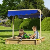 Sandkasten Luisa - Blau/Naturfarben, KONVENTIONELL, Holz (120/120/120cm) - Mömax modern living