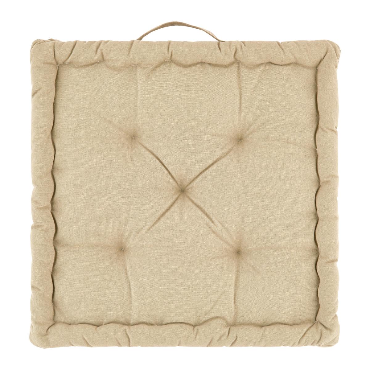 Pernă șezut înaltă Bo - bej, textil (40/40/6cm) - Mömax
