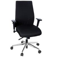 Drehstuhl Pro Tec 250 Schwarz - Schwarz/Alufarben, MODERN, Kunststoff/Textil (57/116/51cm) - MID.YOU