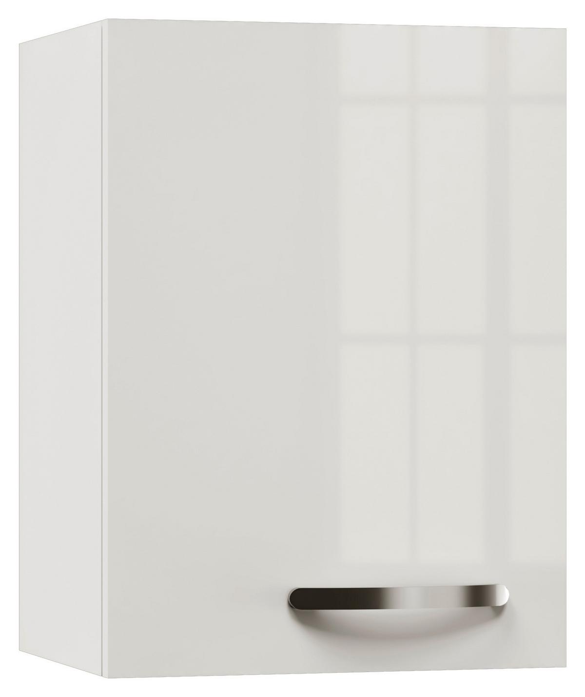 Kuhinjska Zgornja Omarica Alba, Bela, Š. 40 Cm - barve nerjavečega jekla/bela, Moderno, kovina/leseni material (40/54,8/32cm) - FlexWell
