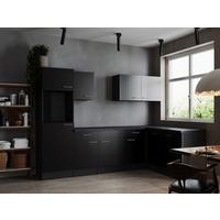 Kotna Kuhinja Brez Aparatov Oliver, 280x172cm - srebrne barve/črna, Design, kovina/leseni material (280/172cm) - Respekta