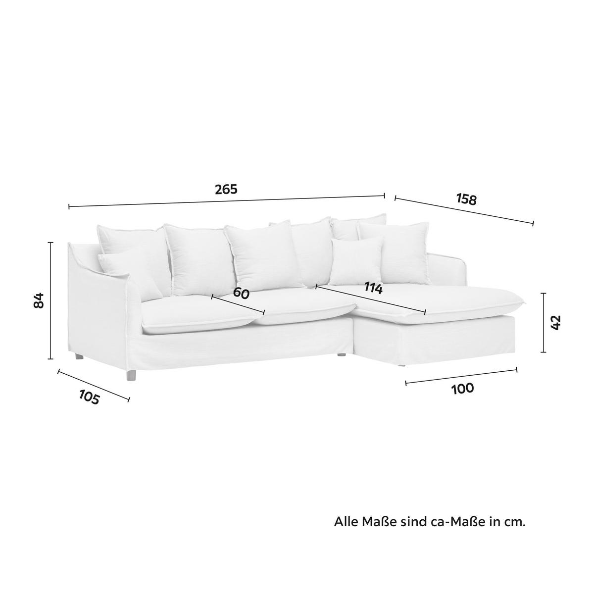 Sedežna Garnitura Elia - črna/naravne barve, Moderno, umetna masa/tekstil (265/84/158cm) - Bessagi Home