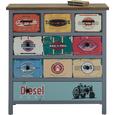 Kommode Vintage Bunt - Blau/Multicolor, MODERN, Holz/Holzwerkstoff (84/87,5/36cm) - MÖMAX modern living