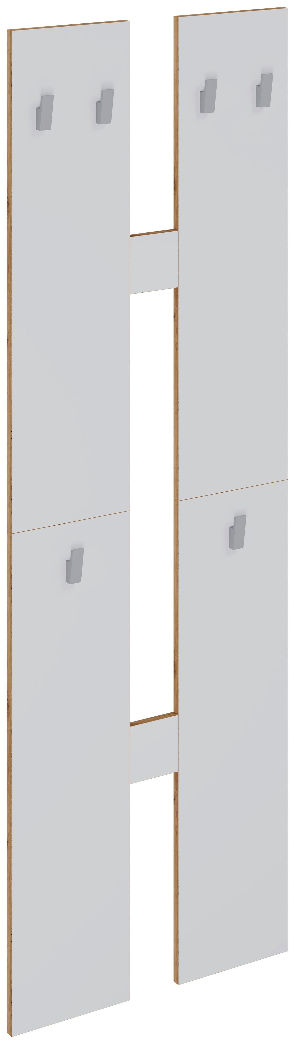WANDGARDEROBE SALIA M - Honigeiche/Weiss, Design, Holzwerkstoff (57/140/20cm) - MID.YOU