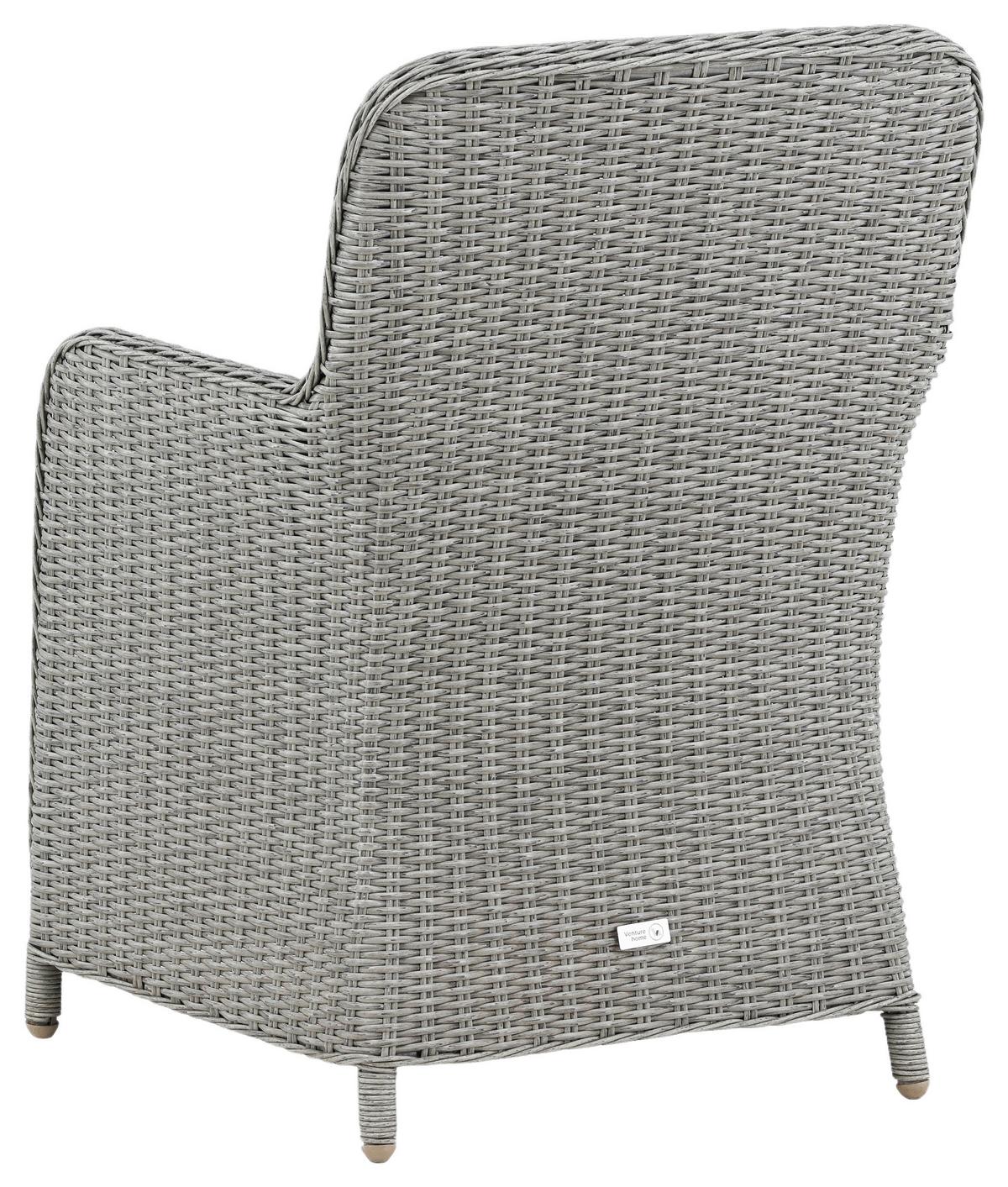 GARTENSTUHL-SET WEMBLEY - Grau, KONVENTIONELL, Kunststoff/Textil (62/94,5/65cm) - Gardenson