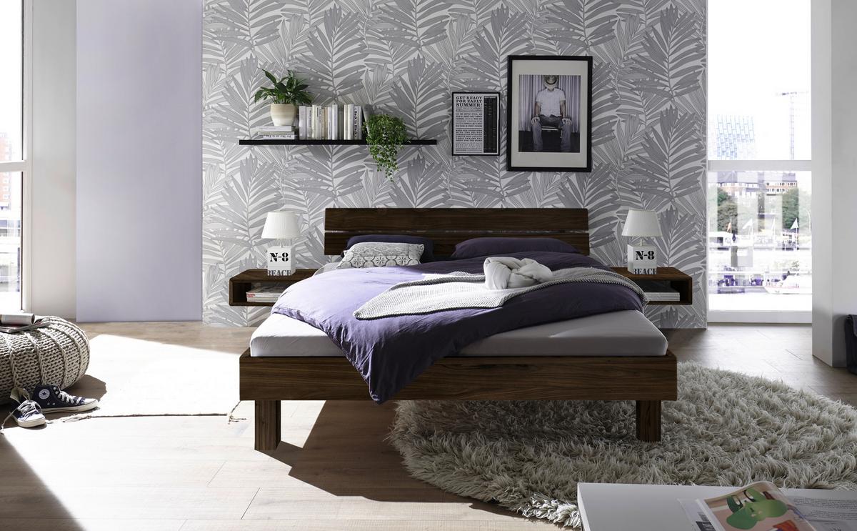 STOLIK NOCNY AKAI - kolor orzechowy, Natur, drewno (50/16/41cm) - Hasena