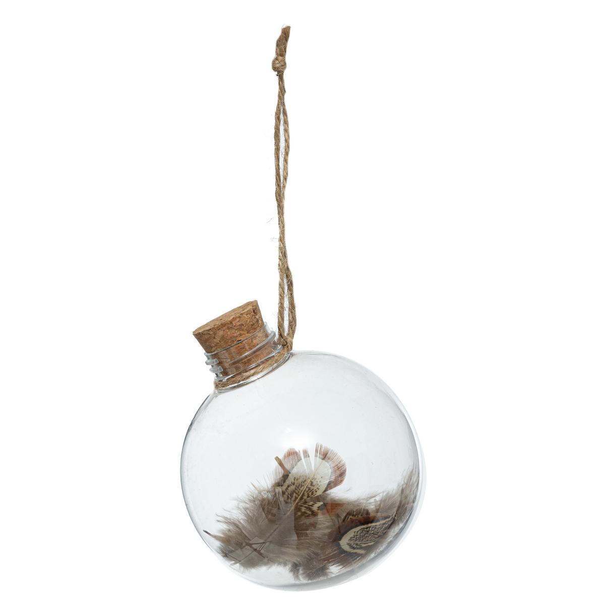 Glob de Crăciun cca. 8 cm Pero - transparent, Konventionell, plastic (8cm)