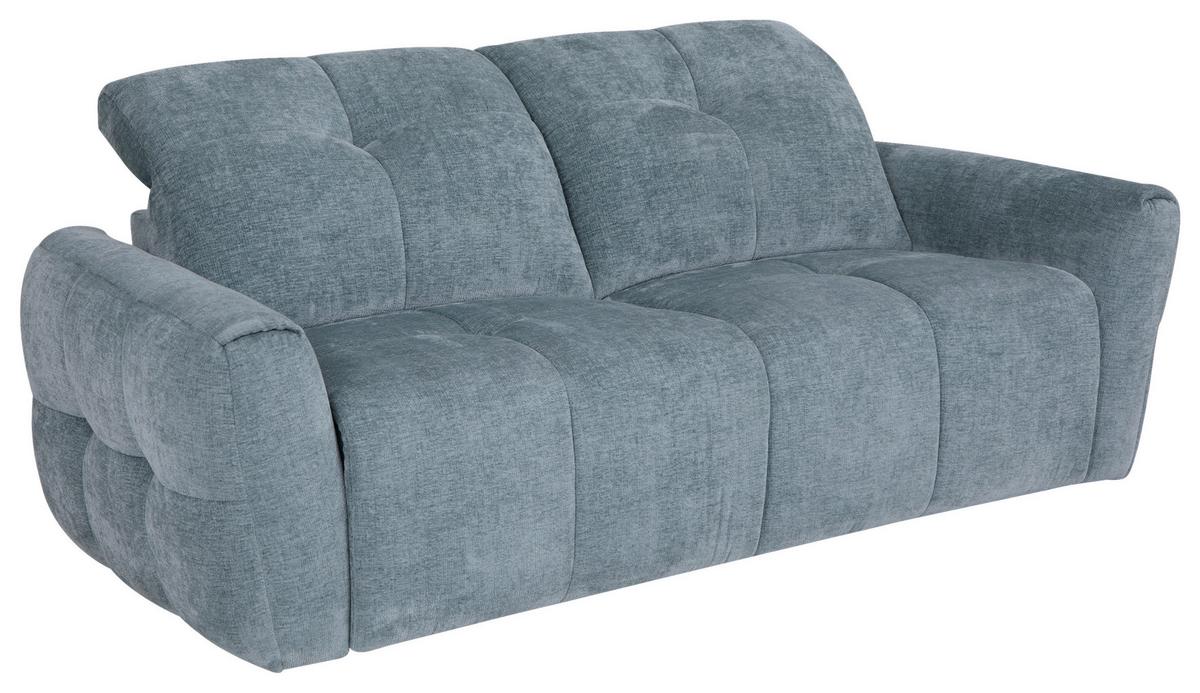 Trosjed Luna - crna/svijetlo plava, Moderno, drvo/metal (219/80/105cm) - Mömax
