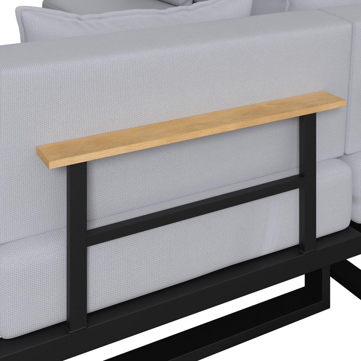 Lounge Garnitura Fabrizia, Siva, 4-Delno - siva, Moderno, kovina/tekstil - Bessagi Garden