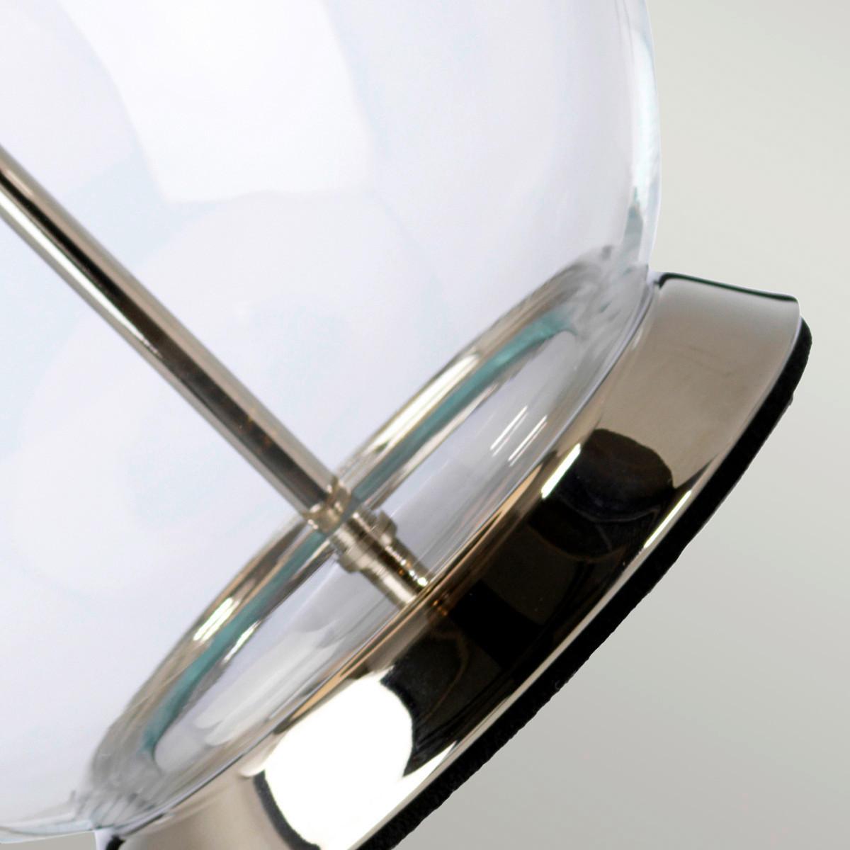 Stolna Svjetiljka Orb-Clear-Pn Bijela - boje nikla, Konvencionalno, staklo/metal (36/67cm)