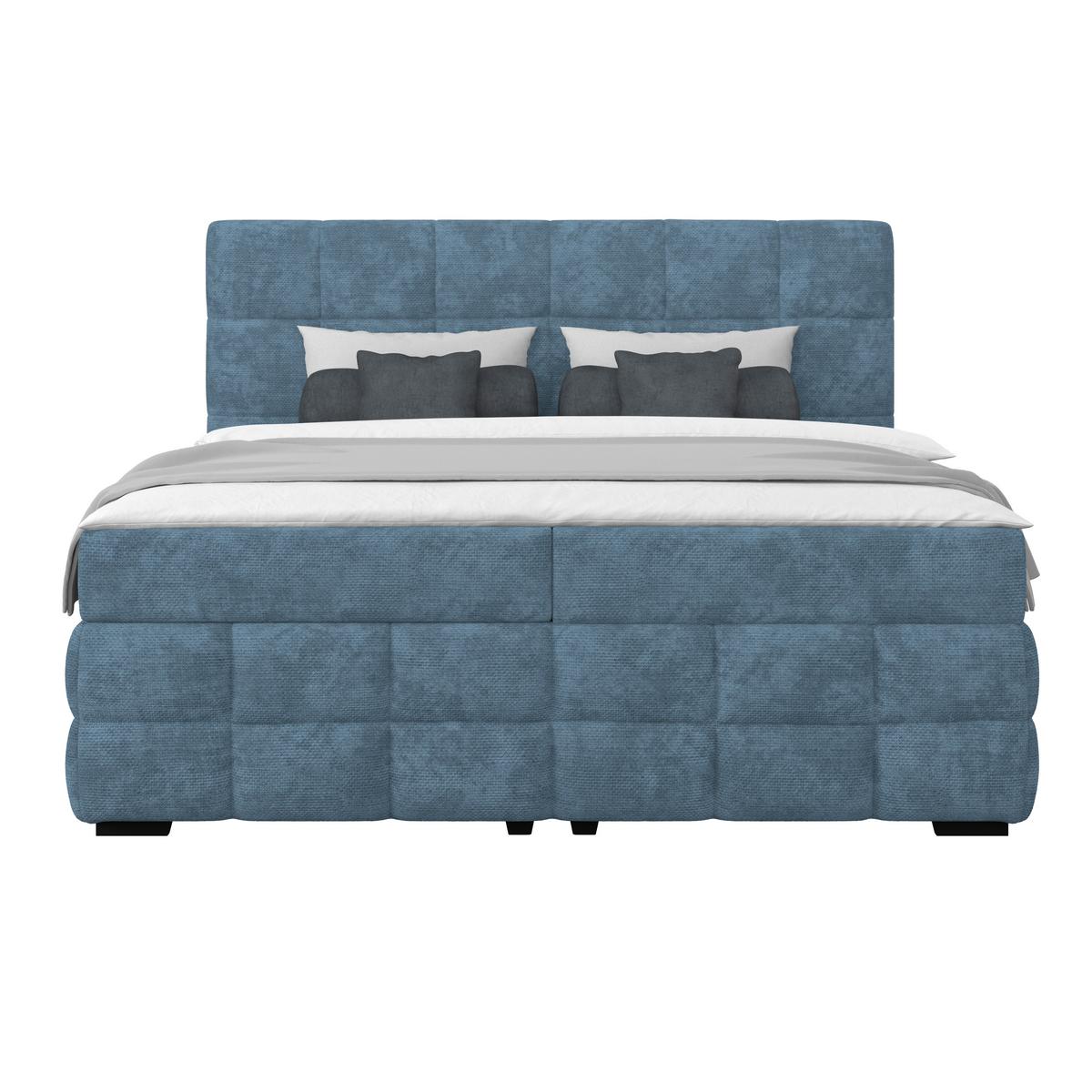 PAT BOX VEGA - albastru/verde, Trend, lemn/textil (160/200cm) - Modern Living