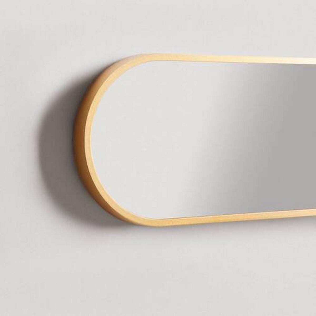 Zidno Ogledalo Moni - zlatne boje, Moderno, staklo/plastika (20/101cm) - Modern Living