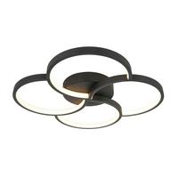 LAMPA SUFITOWA TAINA - czarny/biały, Trend, tworzywo sztuczne/metal (52/5,5cm) - Novel