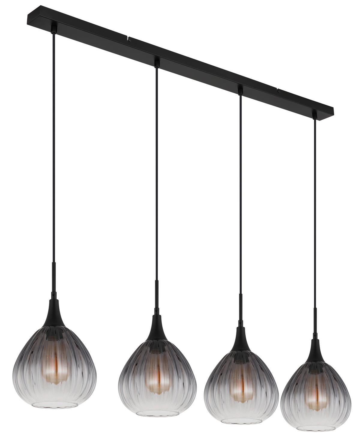 Hängeleuchte Olsen Klar max. 40 Watt - Klar, Design, Glas/Metall (110/20/120cm) - Globo