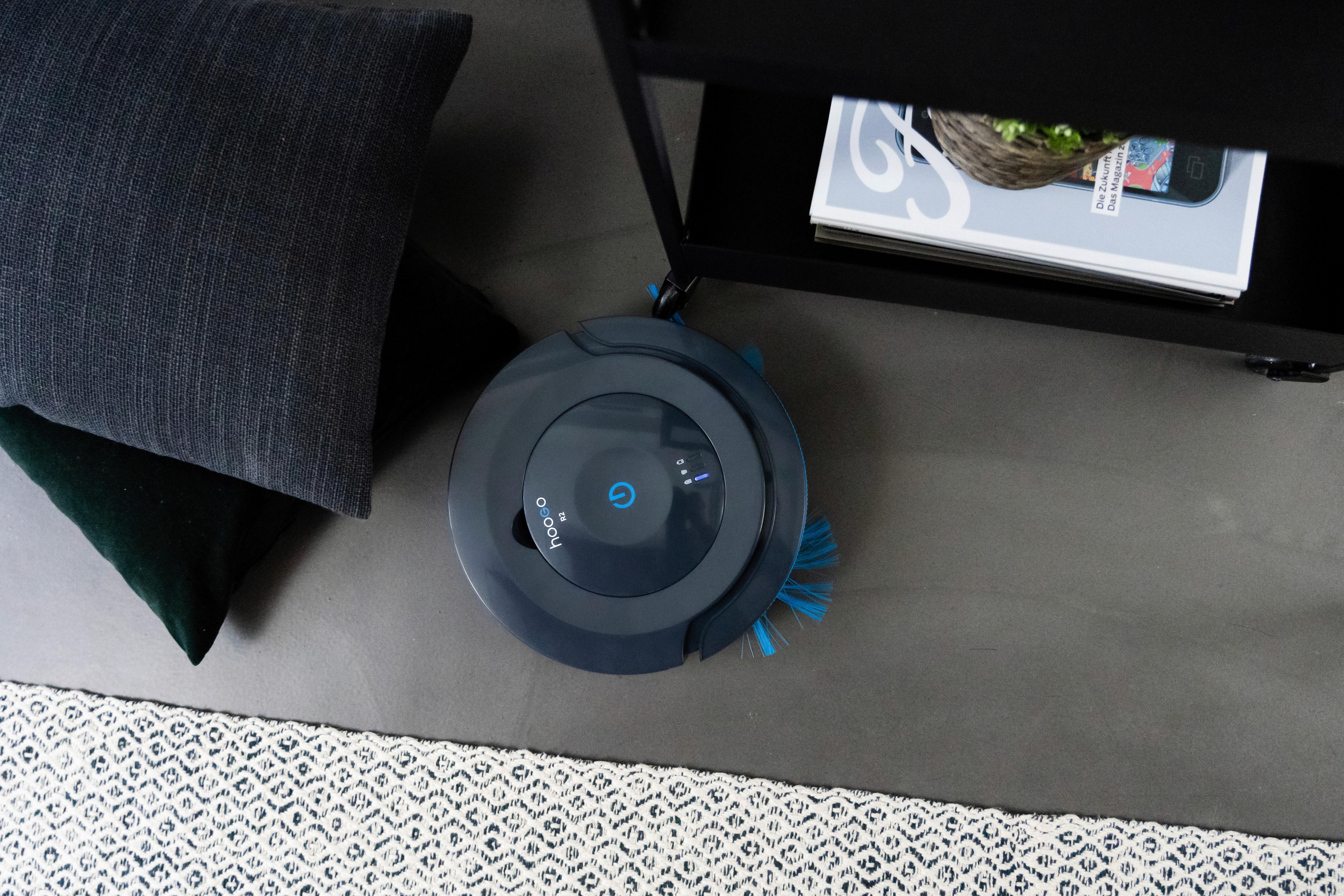 ROBOT ODKURZAJĄCY HOOGO RO 201 - niebieski/ciemnoszary, Konventionell, tworzywo sztuczne (28,5/7cm)