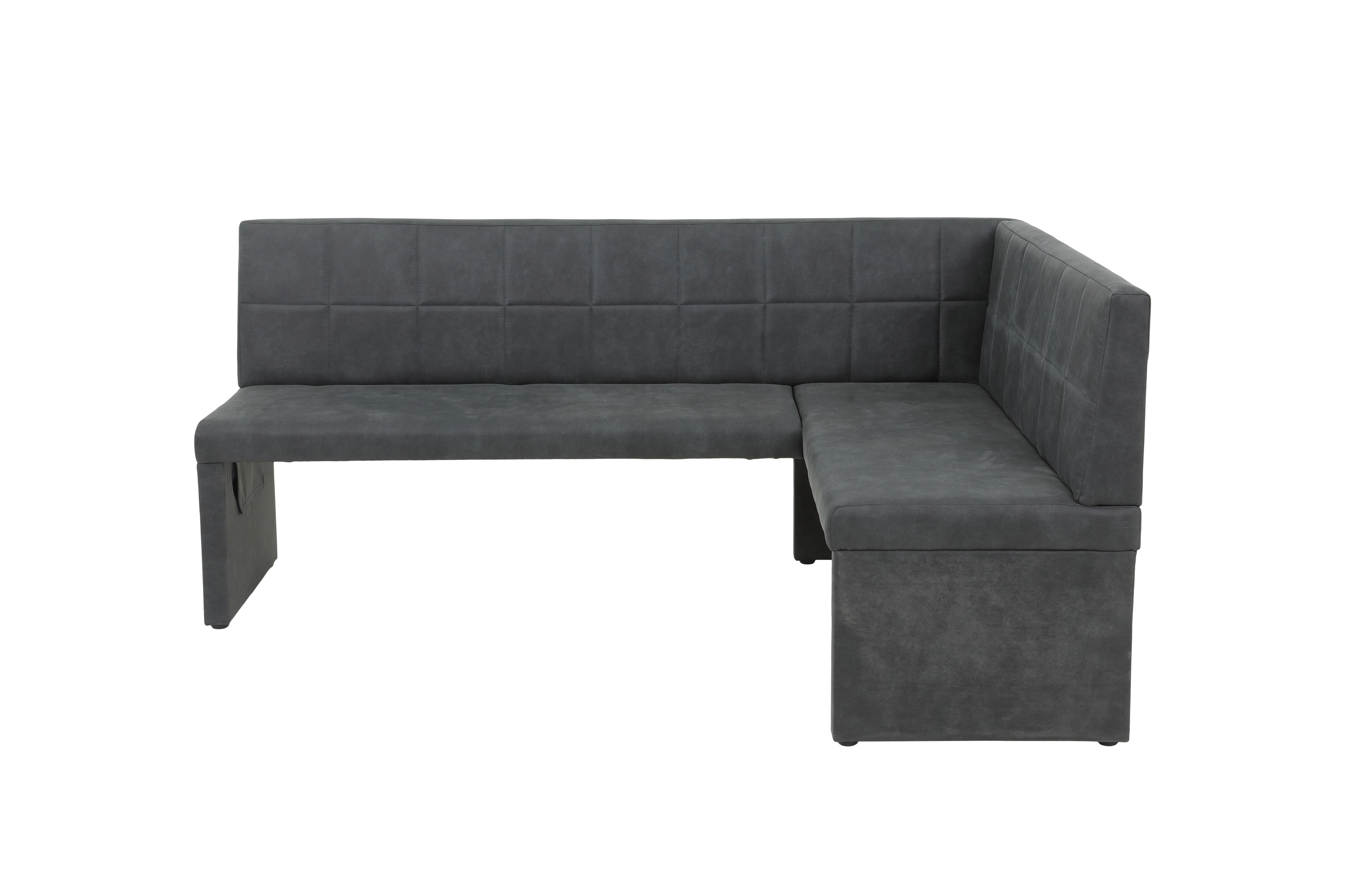 ECKBANK MELANIE LEB - Anthrazit, MODERN, Holz/Textil (200/90cm) - P & B