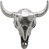 Wanddeko Bullhead Silberfarben - Silberfarben, Metall (59/59/20cm) - Premium Living