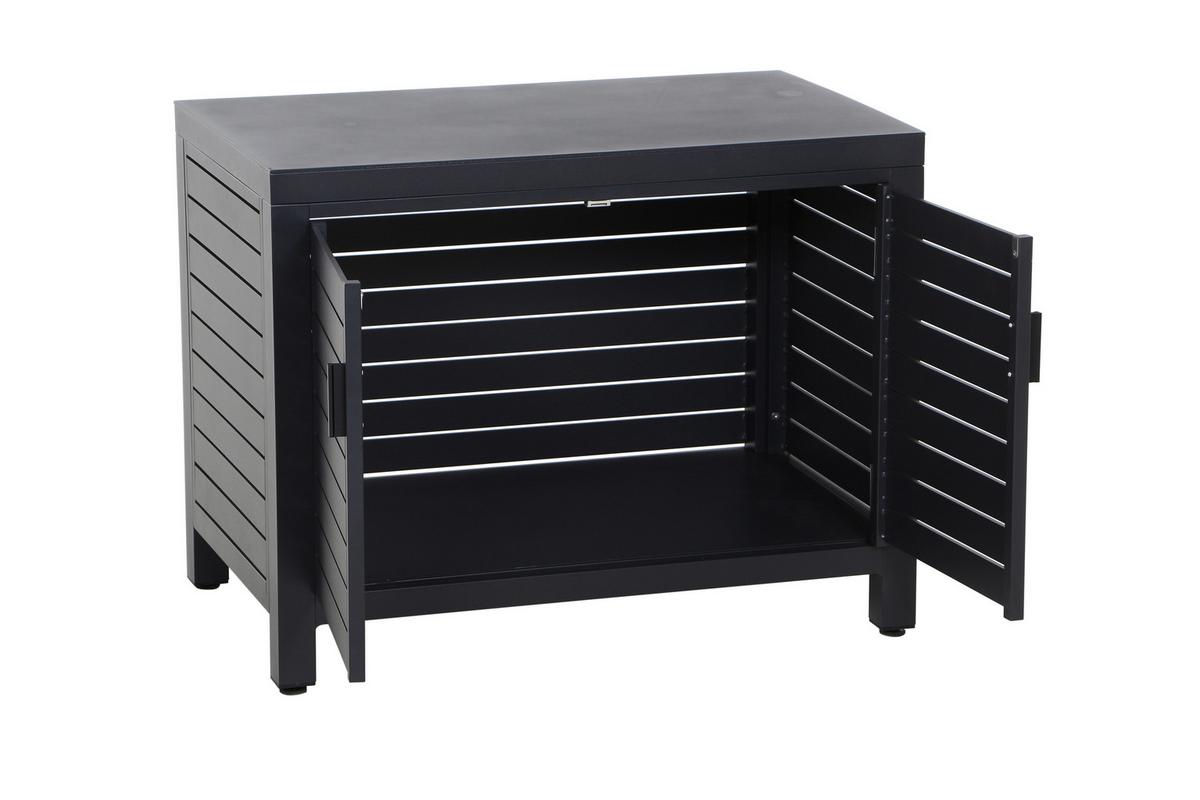 OUTDOORKÜCHE L19584 - Anthrazit, MODERN, Metall (90/70/56cm) - Siena Garden